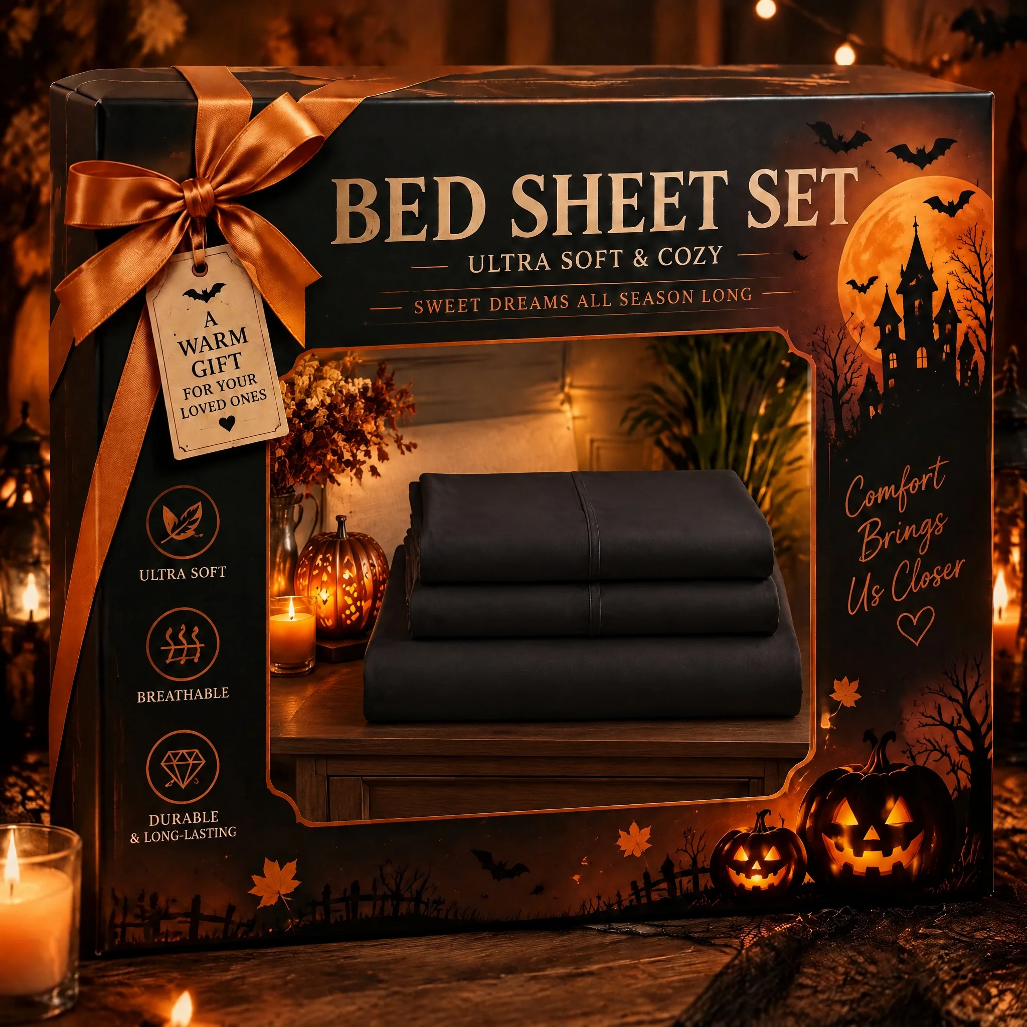 Premium 1800 Collection 4-Piece Bed Sheet Set, Deep Pocket Fitted Sheet, Wrinkle & Fade Resistant, Ultra Soft All Season Bedding, Twin Full Queen King Multi Sizes for Bedroom Decor