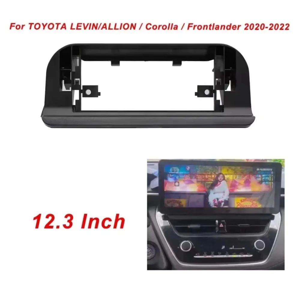 12.3 Inch Car Frame Fascia Adapter Canbus Box Android Fitting Panel Kit for TOYOTA LEVIN/ALLION/ Corolla/Frontlander 2019-2022