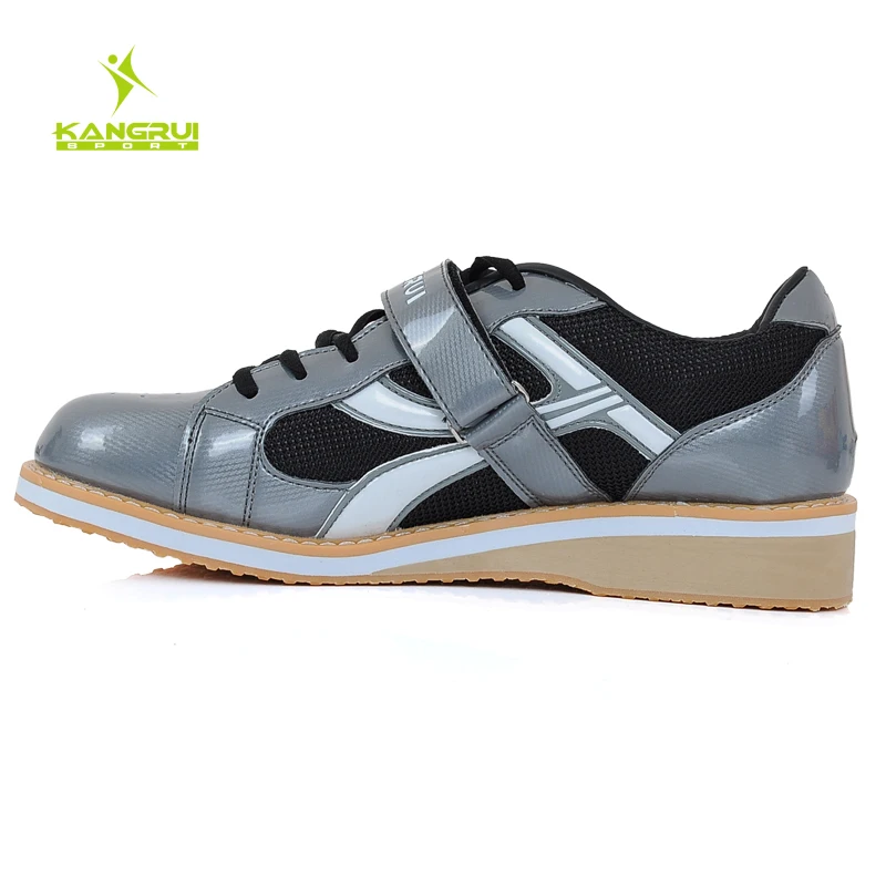 Kangrui-unisex profissional halterofilismo sapatos, sapatos de couro antiderrapante, para treinamento de agachamento, alta qualidade