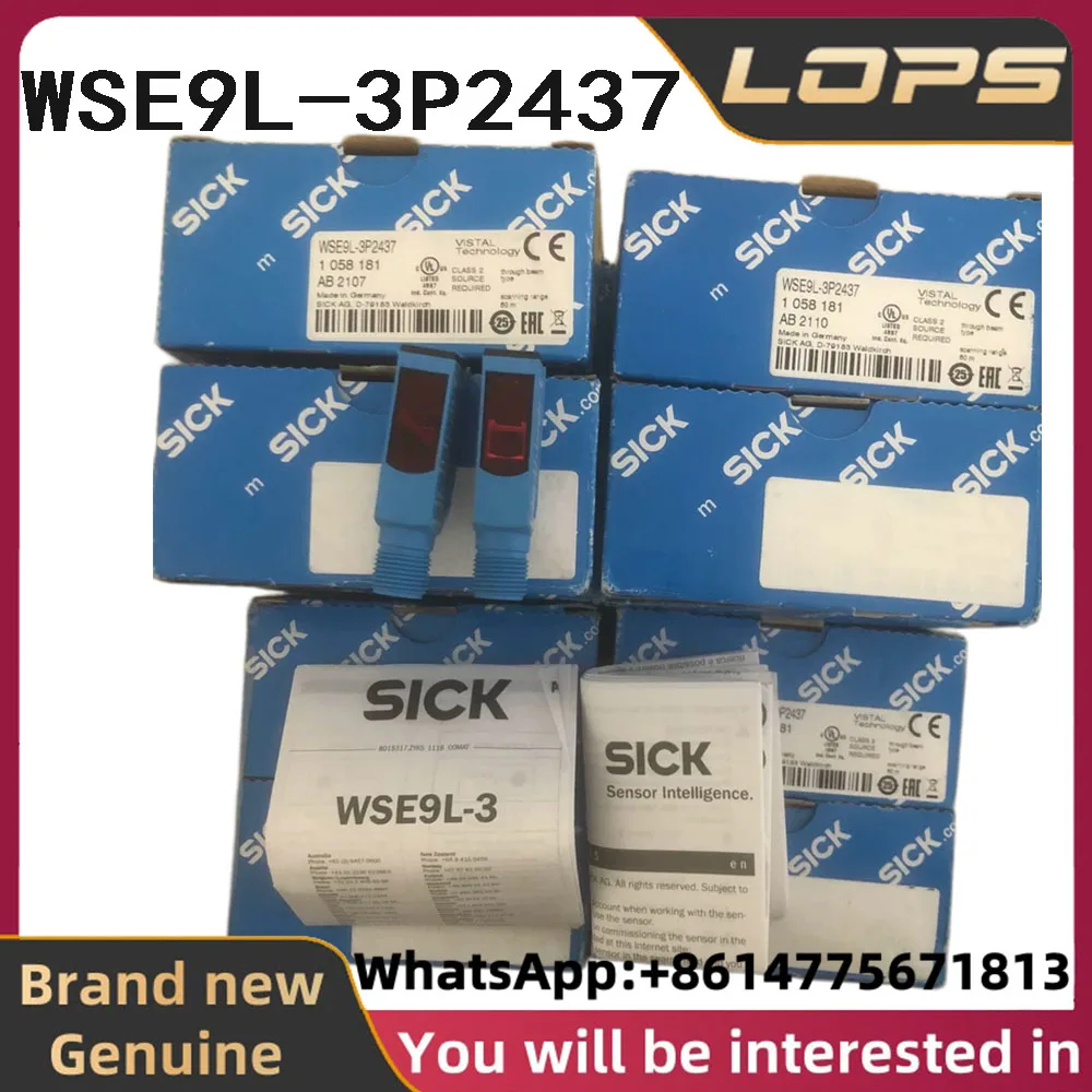 WSE9L-3P2437 Brand new original SICK Receiving sensor, internal model is WE9L-3P2432, Order number  1058181, welcome to consult