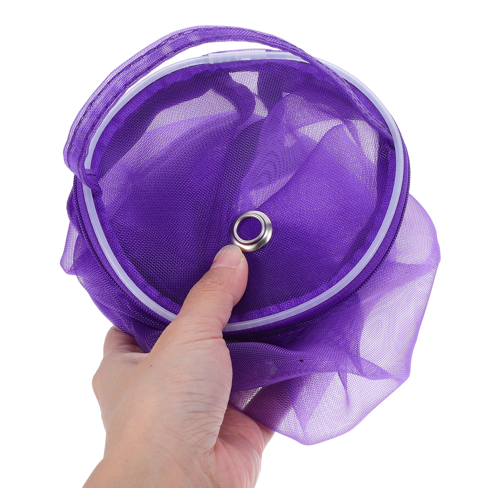 

2Pcs Yarn Storage Bag Round Mesh Holder Portable Knitting Crochet Organizer Tote Basket for Yarn Ball Storage Crochet Bag