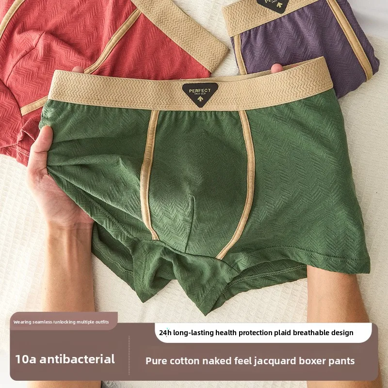 New Fall/Winter Collection: 100% Cotton Men's Boxer Briefs—Comfortable Cotton Crotch, Loose Fit, Plus-Size Men's Boxer Shorts