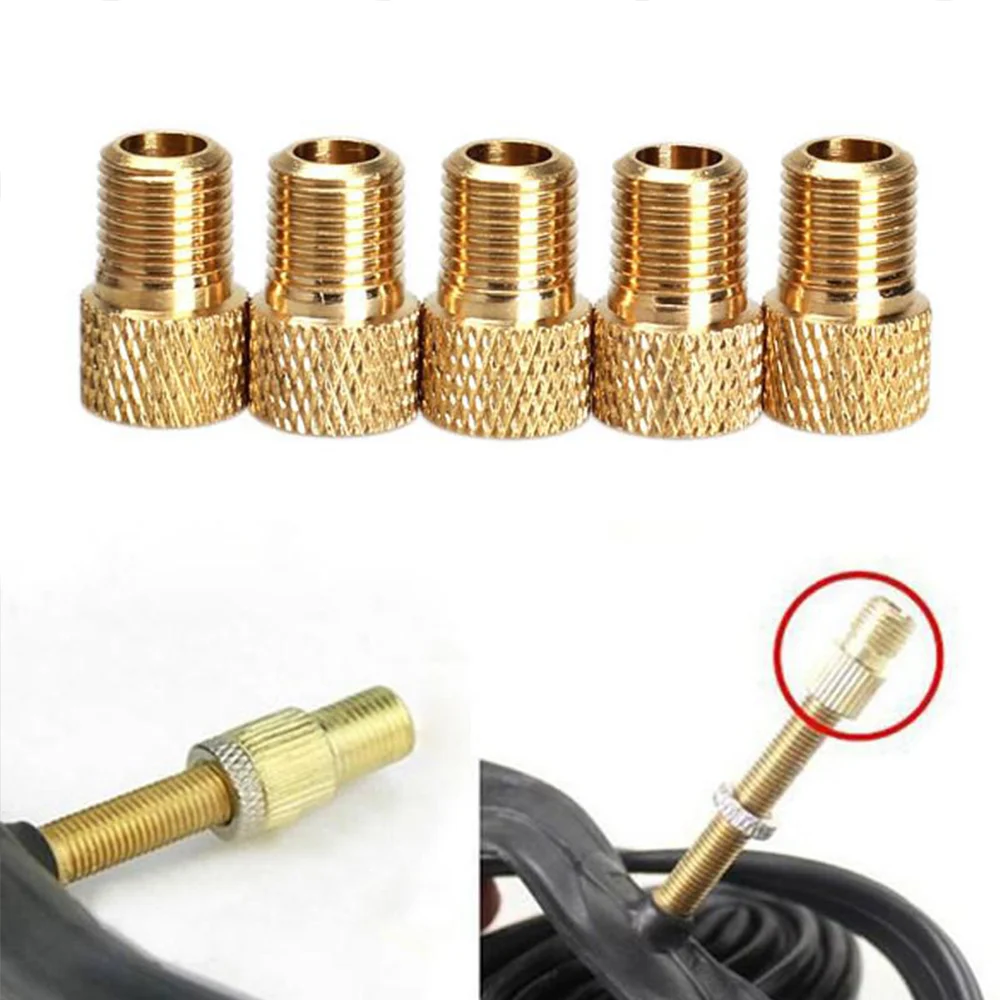 5Pcs Wheel Tire Transfer Valve Adapter Presta To Schrader Cinverter Road Bike Cycle Bicycle Punp Tube