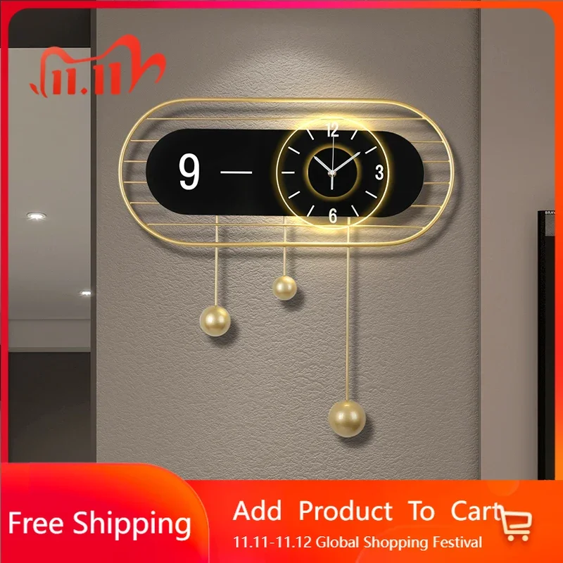 

Creative Luxury Wall Clocks Art Mural Modern Big Size Silent Aesthetic Wall Watch Nordic Digital Horloge Murale Home Decoration