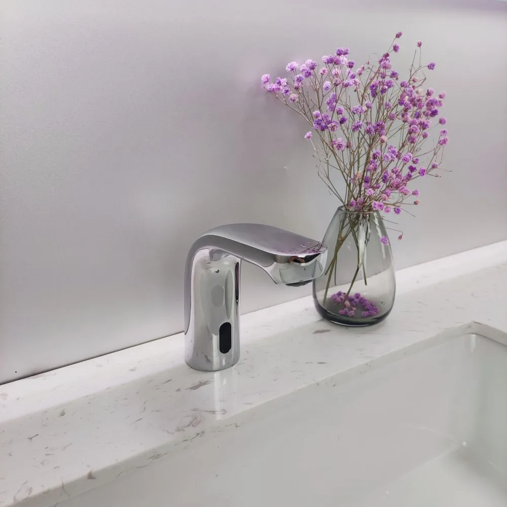 Intelligent Basin Faucet with Infrared Sensor, AC/DC Automatic Touchless Tap for Bathroom, Model Y6818