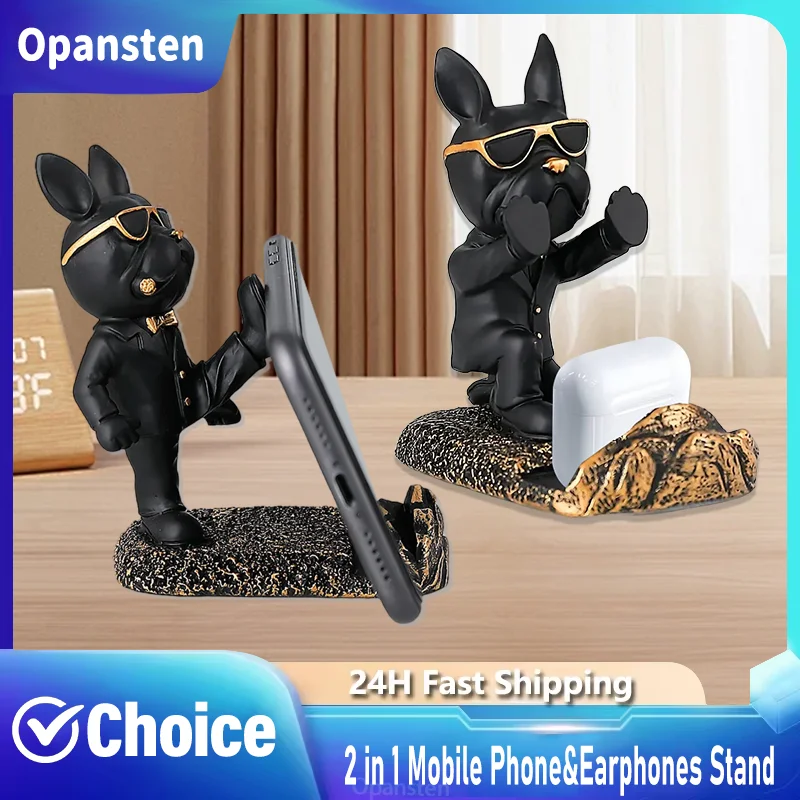 

Cute Dog Earphones&Mobile Phone Holder Stand Live Lazy Bracket For All Phones Desktop Phone Stand Phone Grip Smartphone Mount