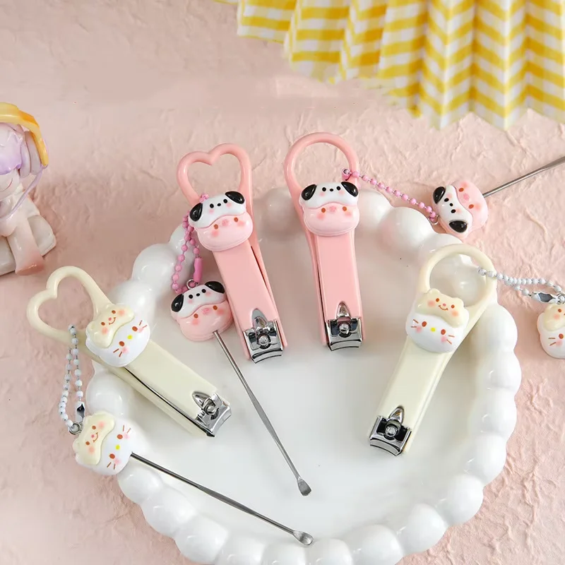 Cute Cartoon Hat Cat Nail Clipper With Ear Spoon, Compact And Portable, Portable Nail Clipper for Home Use, Adult Nail Clippers