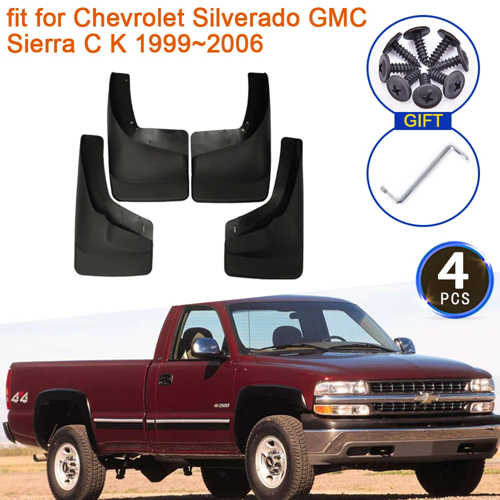 

for Chevrolet Silverado GMC Sierra C K 1999 2000 2001 2002 2003 2004 2005 2006 Mudguards Rear Fender Flare Mud Flap Guard Splash