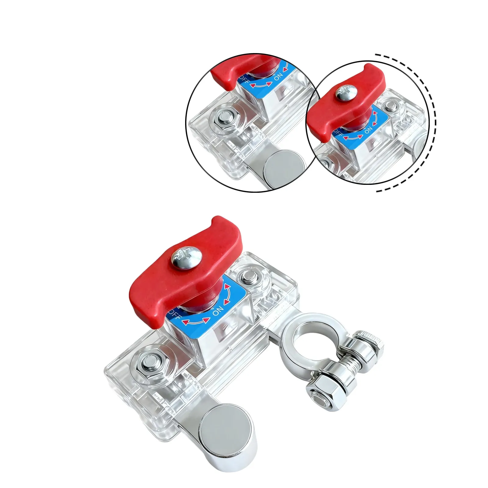 Automotive Battery Cut Off Switch 12V/24V for Secure Power Disconnection and Theft Prevention Compatible with Cars Buses and RVs