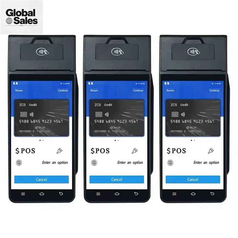 Z90 Android 12.0 All in One Touch Screen POS Terminal with IC Credit Card Magnetic Stripe Reader for Bus Ticketing and EDC