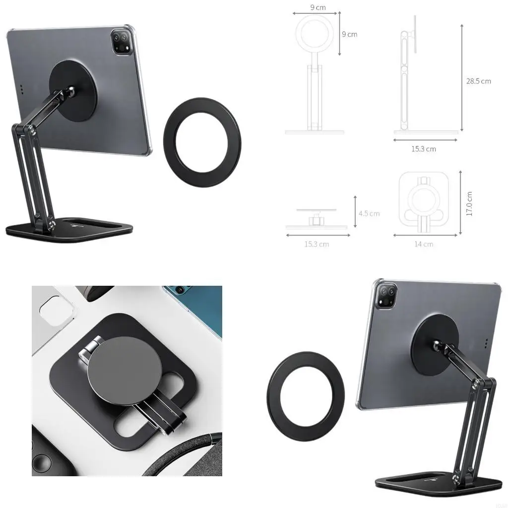 

Складная 360 -градусная вращающаяся держатель таблеток Магнитный настольный стой