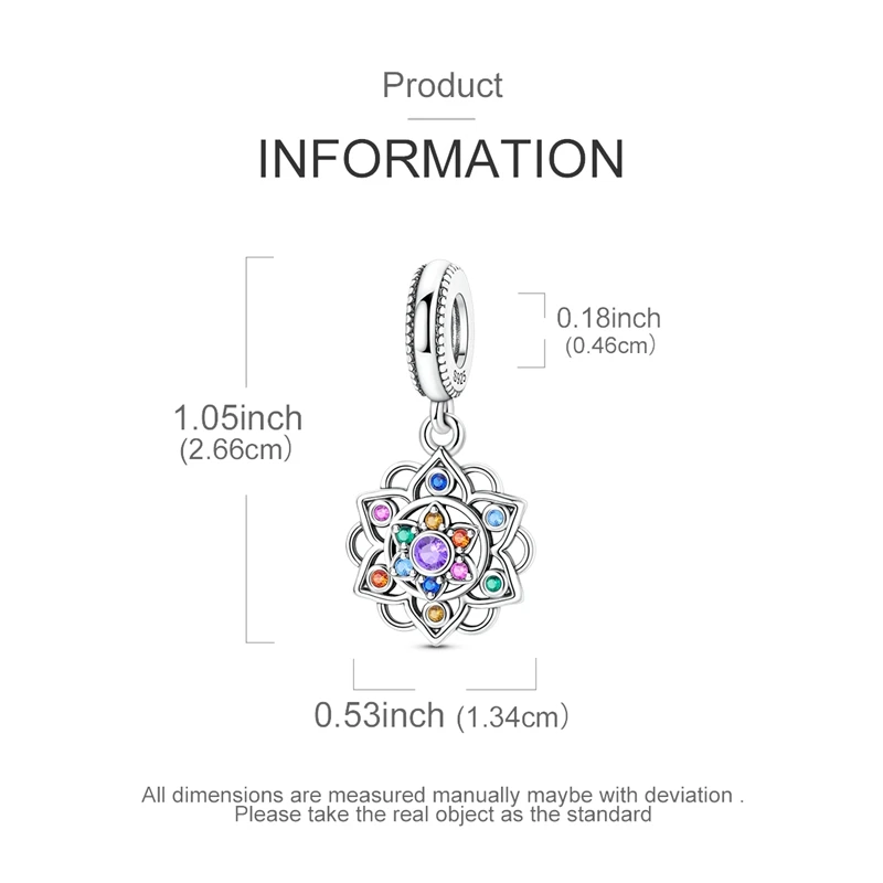 Original 925 Sterling Silver Charm Bead Rotatable Lotus Pendant Fit Original Bracelet Necklace For Women DIY Jewelry Gift view 4