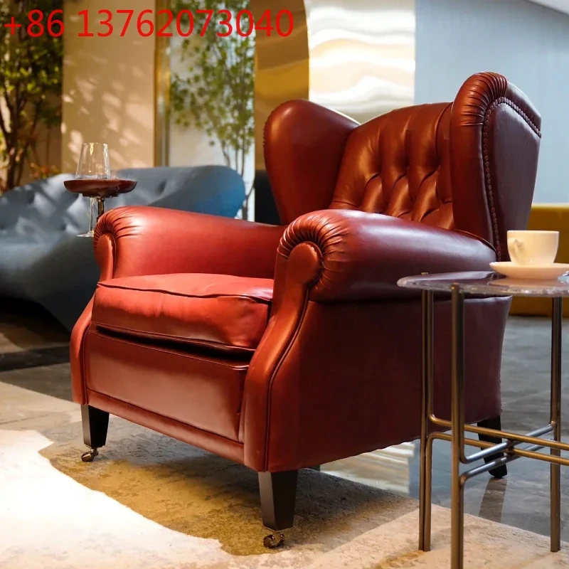 

Эргономичное дизайнерское кресло-софа: уникальный креативный офисный диван, кожаный ретро-диван, дизайнерский диван для отеля