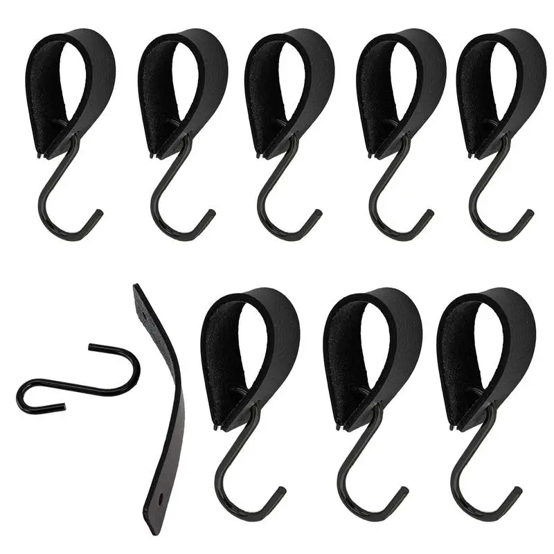 

Leather S-Hooks Outdoor S Shape Dangling Rack 8x Camping Hook Hanger Multifunctional Storage Hooks For Dangling Shirts Belts
