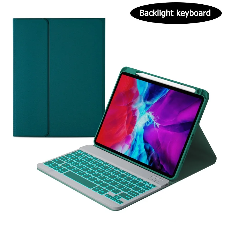 7-Color Backlit Keyboard Case For Xiaomi Mi Pad 6 Pro Mi Pad 6 11 inch 2023 Fabric Cover with Pencil Holder Keyboard Cover