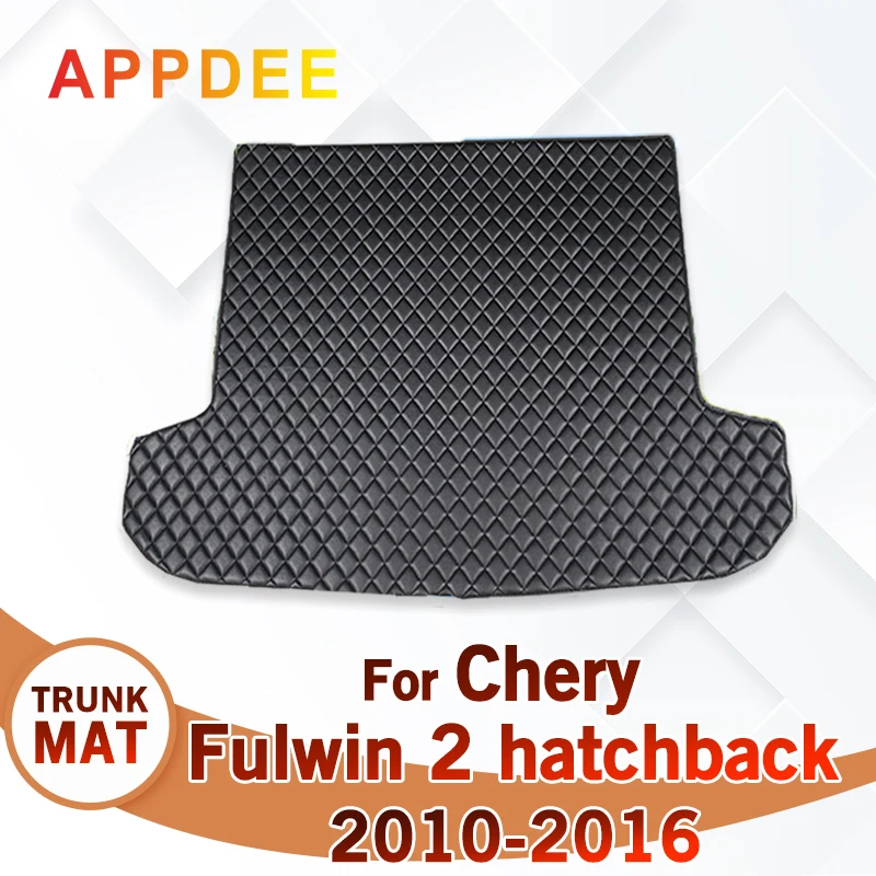 Car Trunk Mat For Chery Fulwin 2 Hatchback 2010 2011 2012 2013 2014 2015 2016 Custom Car Accessories Auto Interior Decoration