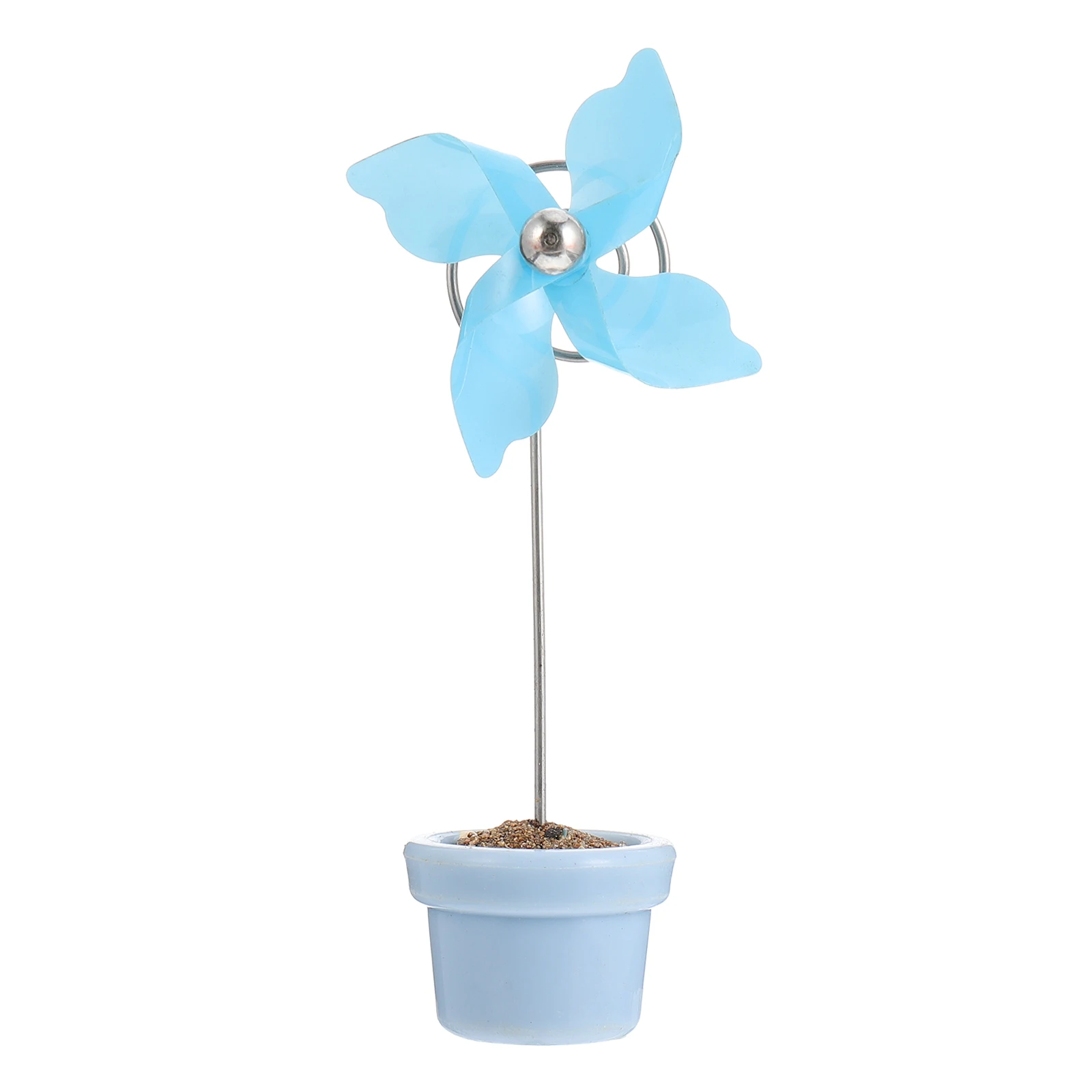 

Creative Flowerpot Windmill Photo Holder Clip Plastic Tabletop Ornament Picture Stand Storage For Office Bedroom Study