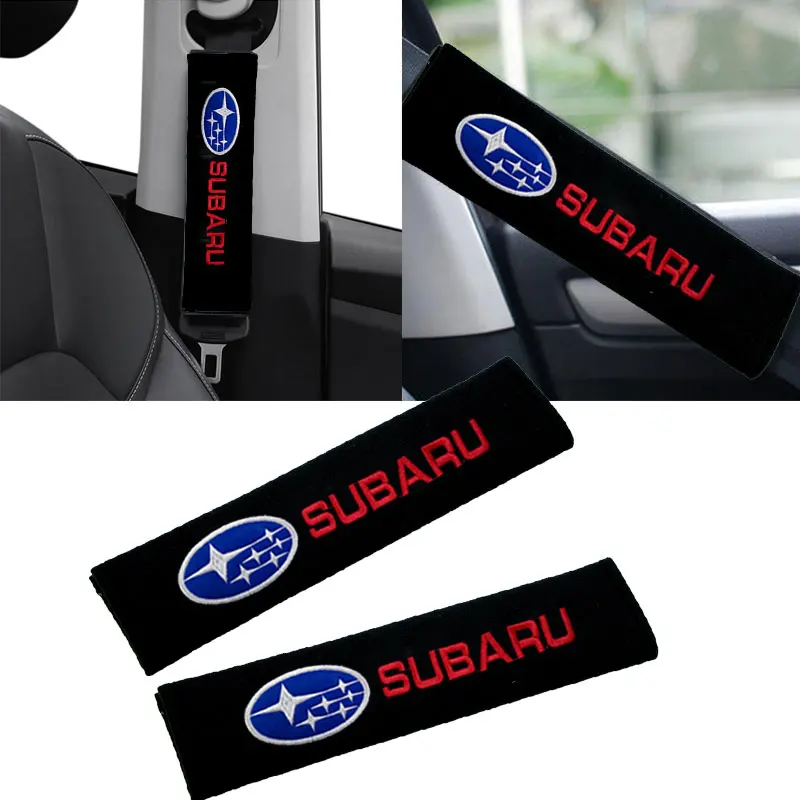 

2Pcs Car Seat Belt Cover Shoulder Protective Pads Cover For Subaru Forester XV Outback Ascent Legacy Impreza WRX STI BRZ WRC