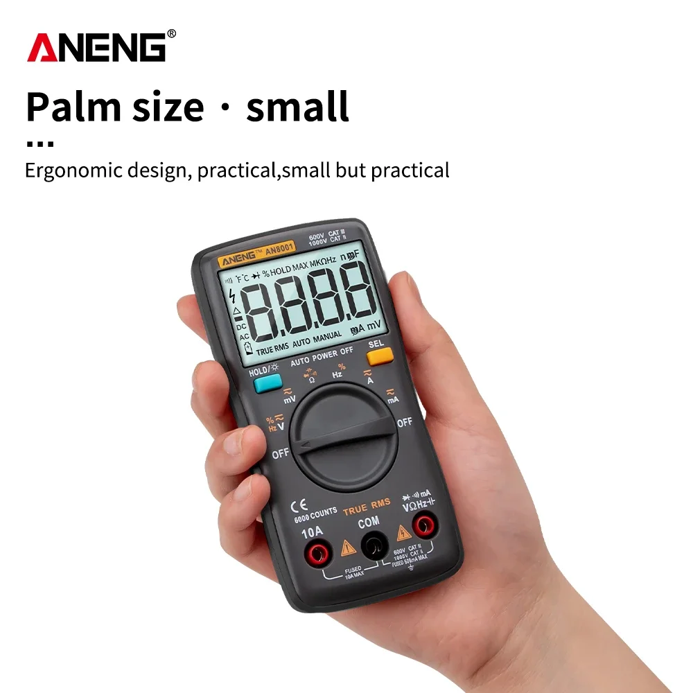 ANENG AN8001 Digital Multimeter Profesional 6000 Counts Capacitor tester EsrMeter Voltage Multitester Universal Meter Tester