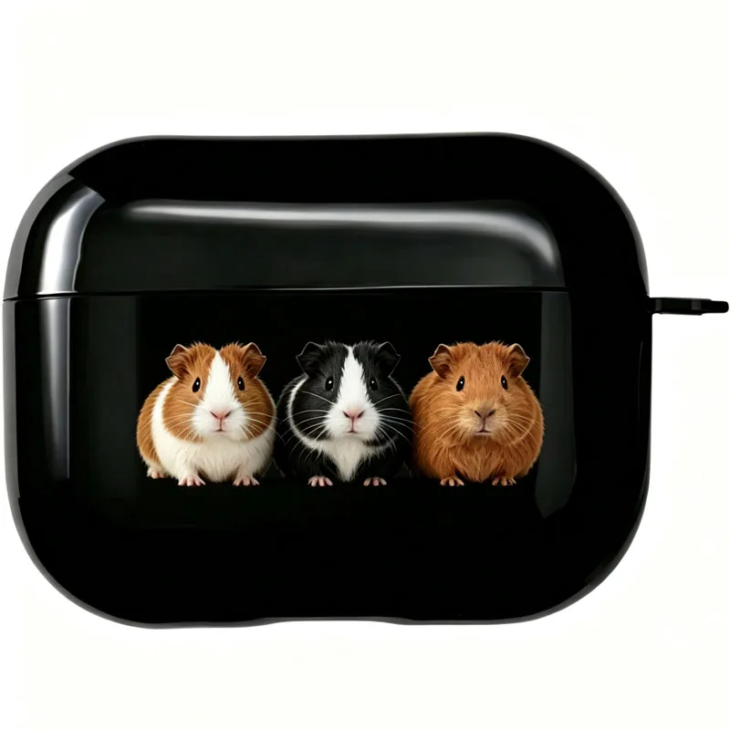 Cartoon Guinea Pig Hamster Simplified Earphone Case For Airpods Pro 3 2 Pro Wireless Bluetooth Cover For Airpods 1 2 3 4 Shell