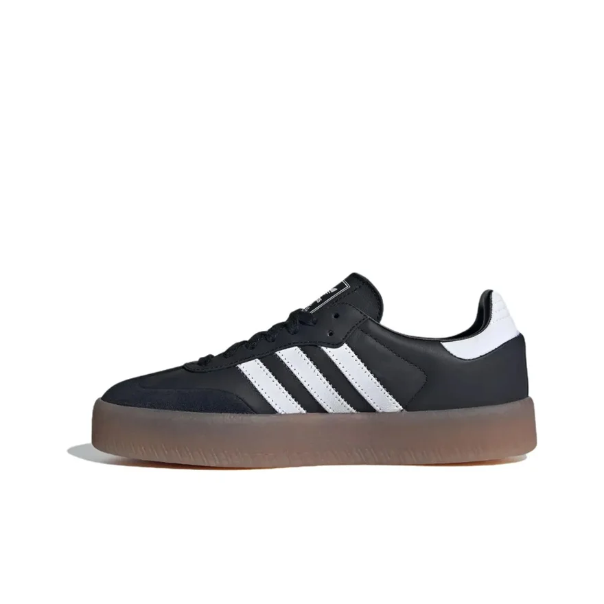 Adidas Originals SAMBAE Soft  Classic  Comfortable Versatile Low Top Board Shoes for Women in Black and White