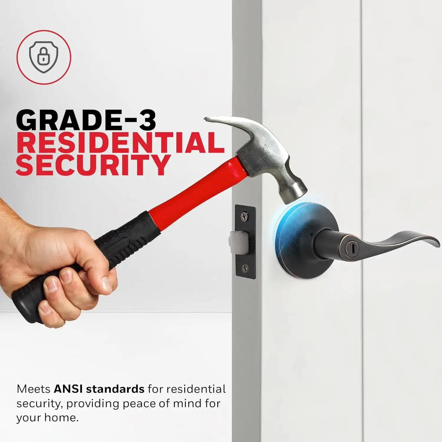 Wave Privacy Door Lever, Oil Rubbed Bronze, 8106402