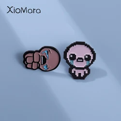 The Binding of Isaac Cry Brooch Enamel Pin Custom Retro Pixel Game Metal Badge Lapel Pin Accessories Cute Jewelry Gift For Kids