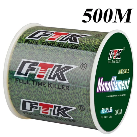 Невидимая Рыболовная Леска FTK С Фторуглеродным Покрытием 100/300/500 М, Сверхпрочная, 0.14-0.50 Мм, Для Океана, Рек И Озер