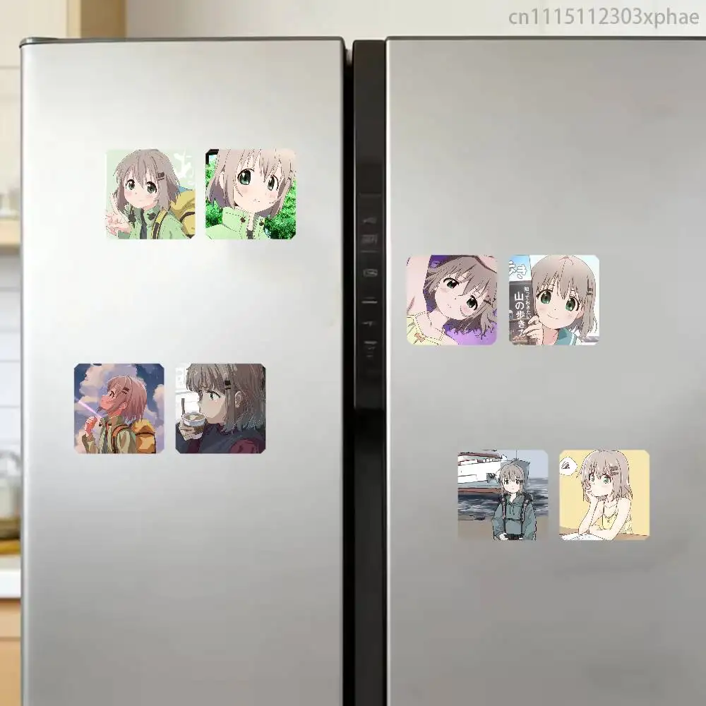Aoi Yukimura Encouragement Climb 2PCS Square Decorative Fridge Magnetic Sticker, Kitchen Refrigerator Decor Travel Souvenir Gift