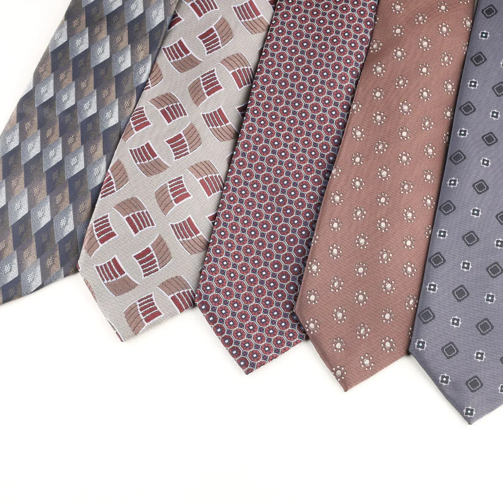 New 8CM Soft Polyester Jacquard Neckties Green Striped Paisley Neck Ties For Men Business Meeting Groom Shirt Accessories Cravat
