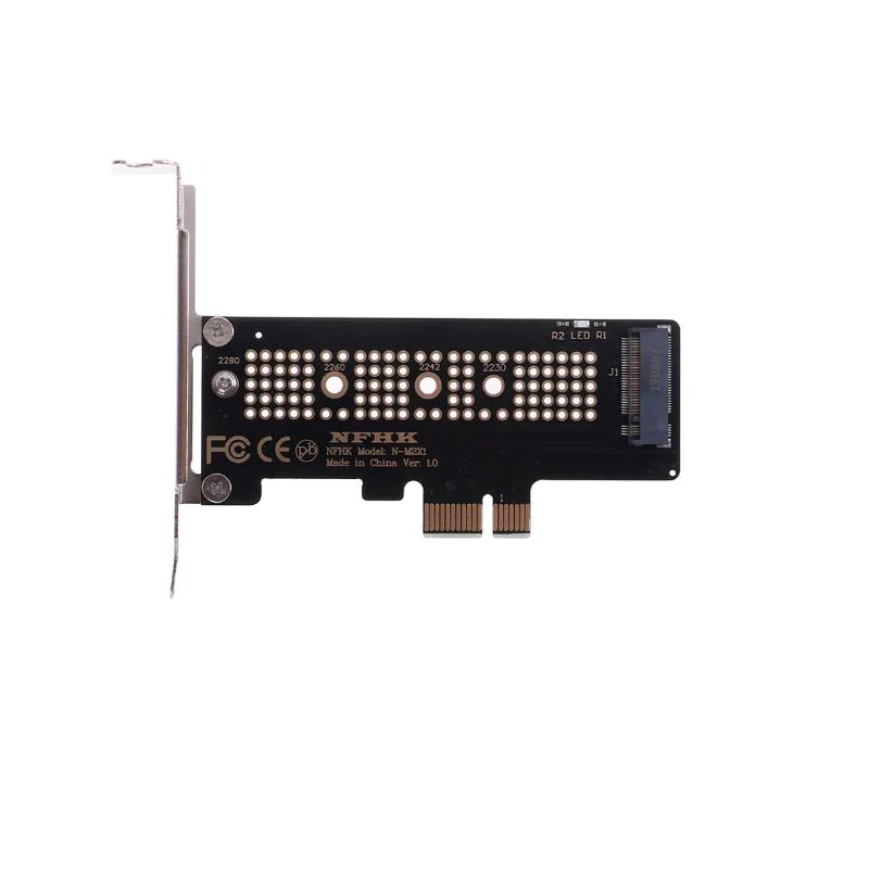 NVMe PCIe M.2 NGFF SSD To PCIe X1 Adapter Card PCIe X1 To M.2 Card With Bracket