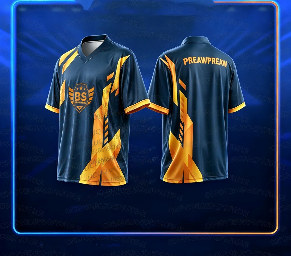Summer Women's Men's Thai TV series Be My Player Two Short Sleeve Casual T-shirt Tops BS Brothers Team Jersey