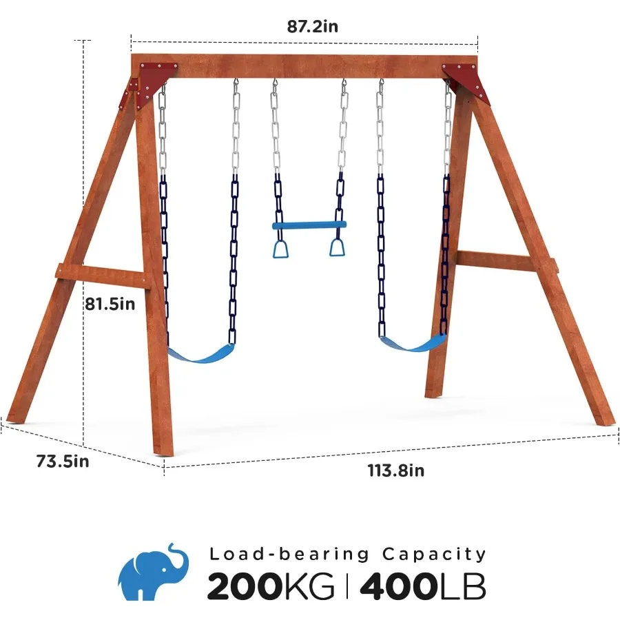 مجموعات أرجوحة خشبية لملعب الدلفين لعائلة الفناء الخلفي لتقوم بها بنفسك عدة لأي أرجوحة مجموعة لعب خارجية مع شريط أرجوحة ترابيز و #2