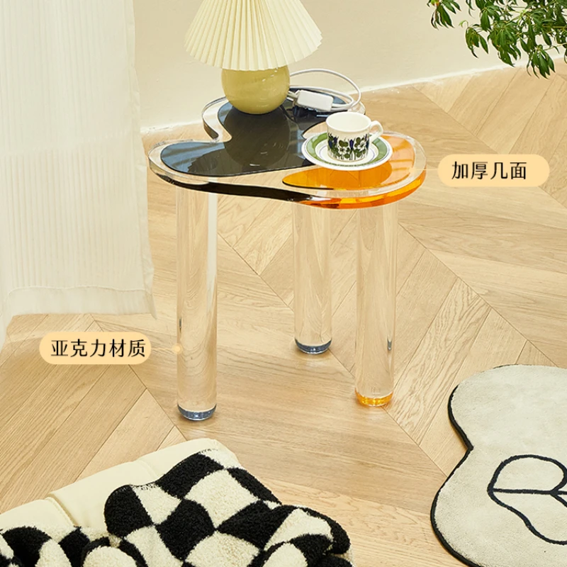 Acrylic edge table Household transparent   modern and simple luxury creative