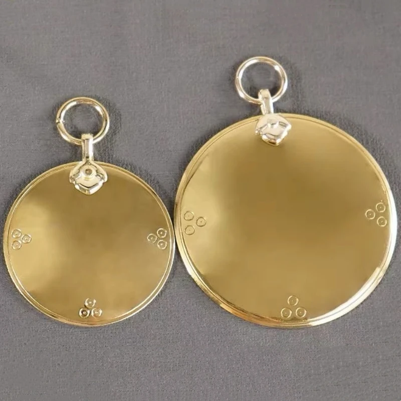 

Tibetan-Style Polishing Furnishing Mirror White Copper Auspicious Buddhism Item Gossip Mirror Indoor Altars Hanging Decorative