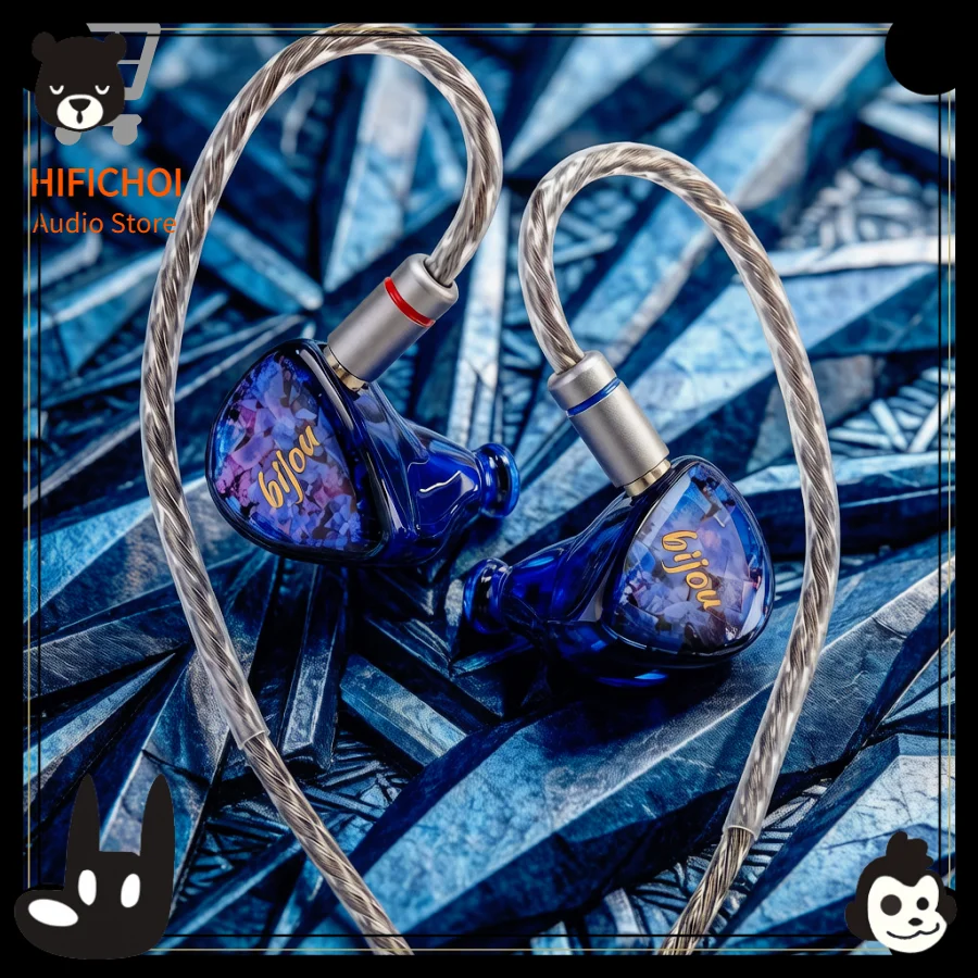 

New QoA Bijou 1DD+1BA+1BCD Hybrid IEMs HIFI In Ear Earphones Monitor Headphone Earbuds With 3.5/4.4mm Plug Audio Cable