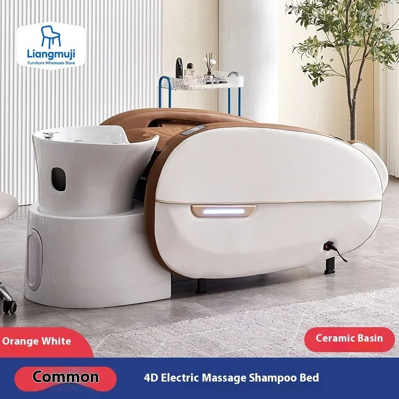

Factory custom Salon Hair Washing chair electric Massage Table head spa Shampoo Bed
