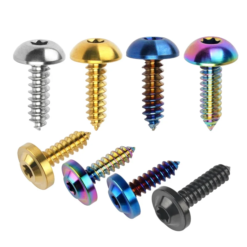 

Titanium Bolts/Self Tapping Plum Blossom Round Head Screws For Motorcycles