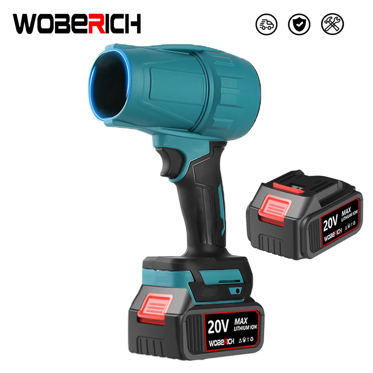 

WOBERICH Cordless Electric Air Blower Turbo Fan Mini Handheld Jet Dry Blower Dust Removal Tool For Makita 18V Battery