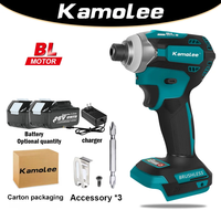 Kamolee 588Nm Cordless Electric Impact Brushless Wrench 5 Speed Screwdriver Power Tool 1/4\