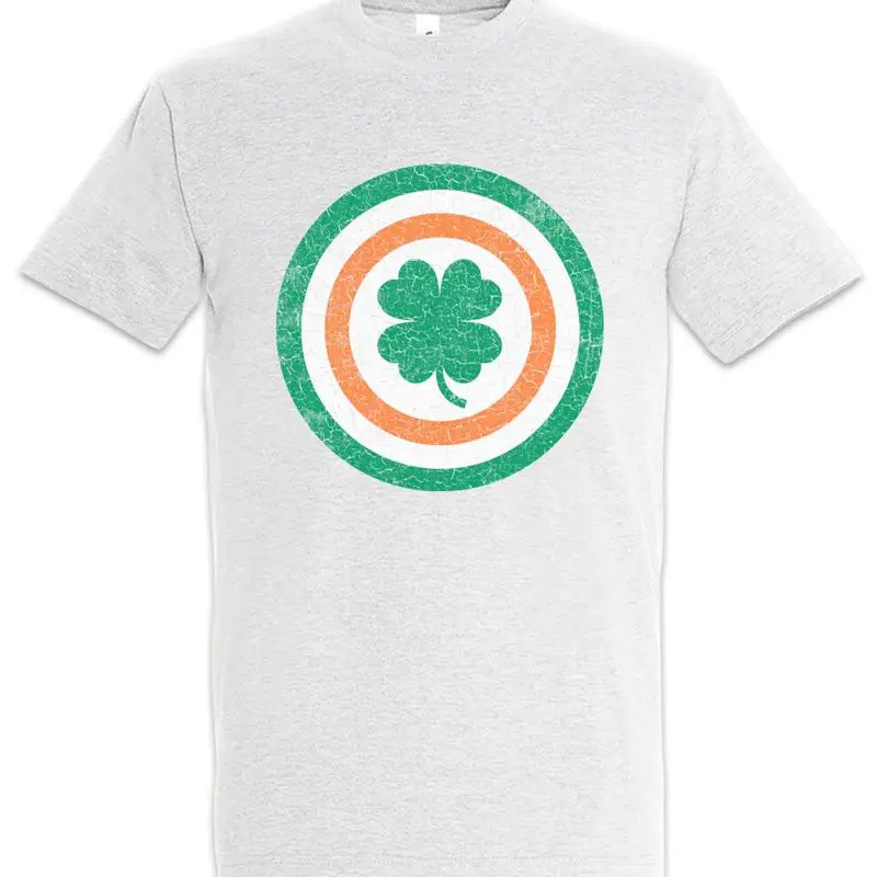 Captain Ireland T Shirt Flag Irish America Shamrock Cloverleaf Fun Geek Nerd