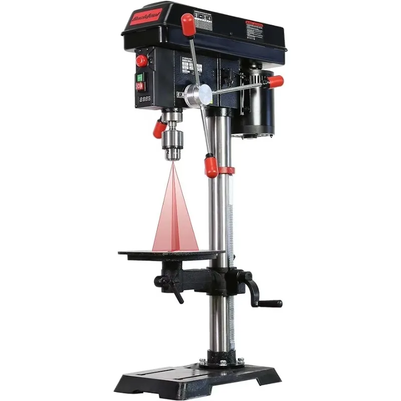 12 INCH 6.2A Professional Bench Drill Press, 3/4HP Powerful Benchtop Drill Press, Variable Speed Drill Press with IIIA Laser