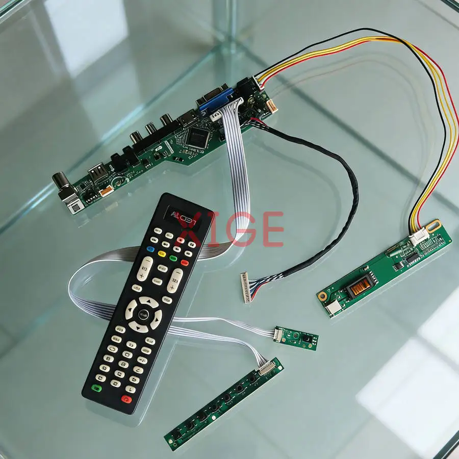 

Плата контроллера привода ЖК-экрана подходит для L133X2 LT133XB HT13X13 D291207 20-контактный LVDS 1-CCFL 1024x768 1024*768 USB + AV + VGA + HDMI DIY Kit