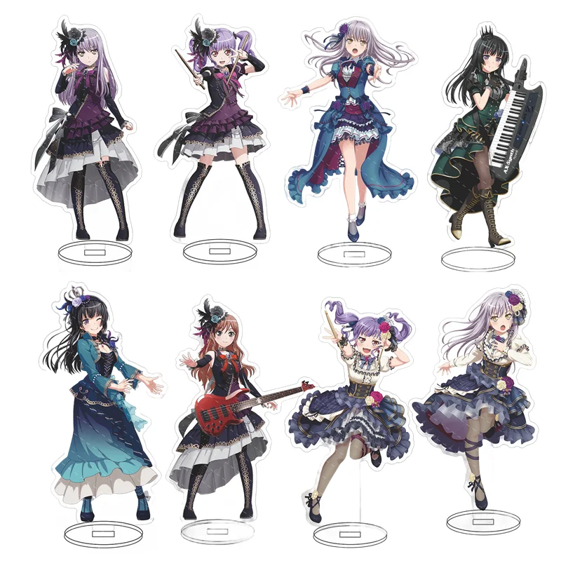 Sen BanG! Figurki Anime Roselia Band Cosplay akrylowe stojaki modelka słodka dziewczyna dekoracja biurka stojący znak dla fanów prezenty 15CM