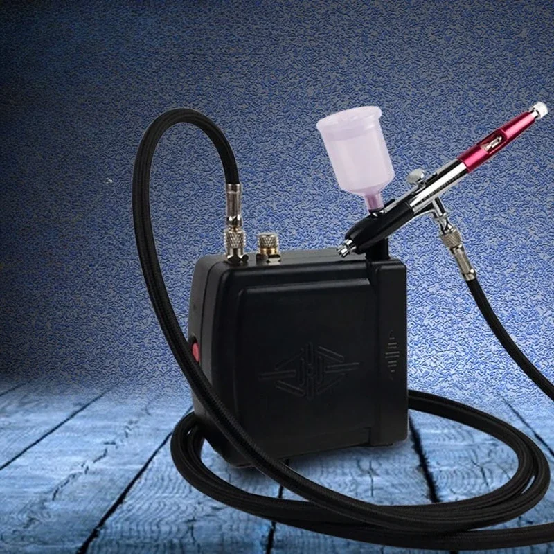 Model airbrush air pump set, spray paint turtle pump portable figure coloring tool spray gun