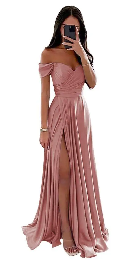 Custom Sage Green Evening Dress A line Off Shoulder Long Prom Dress Gown Sweetheart vestidos de novia C241171