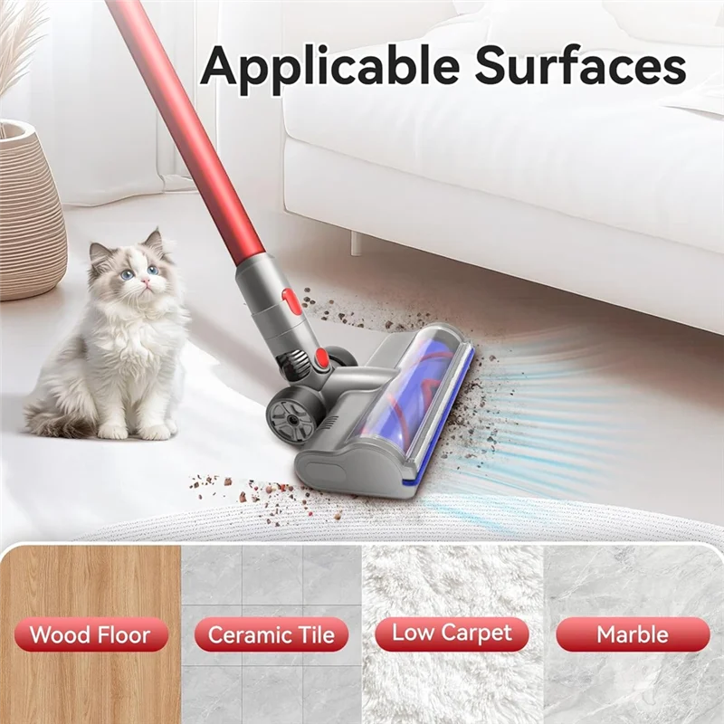 ABRG-رأس فرشاة المحرك المباشر لدايسون V7 V8 V10 V15 SV10 SV12 SV14 قطع غيار المكنسة الكهربائية البديلة-لستخدام النظيف لأرضية السجاد