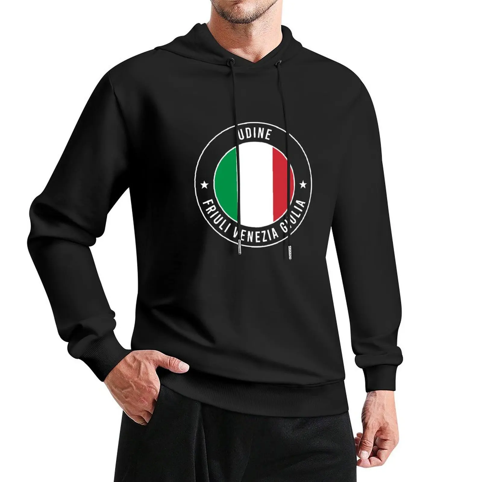 

Udine Friuli Venezia Giulia Italia Flag Pullover Hoodie men's autumn clothes korean autumn clothes men's oversize hoodie