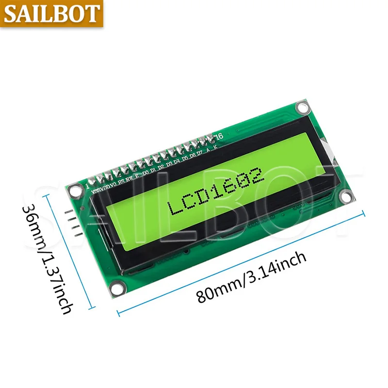 LCD1602 I2C LCD Module Blue / Yellow Green Screen 16x2 Character LCD Display 5V PCF8574 PCF8574T IIC Adapter Llate for Arduino