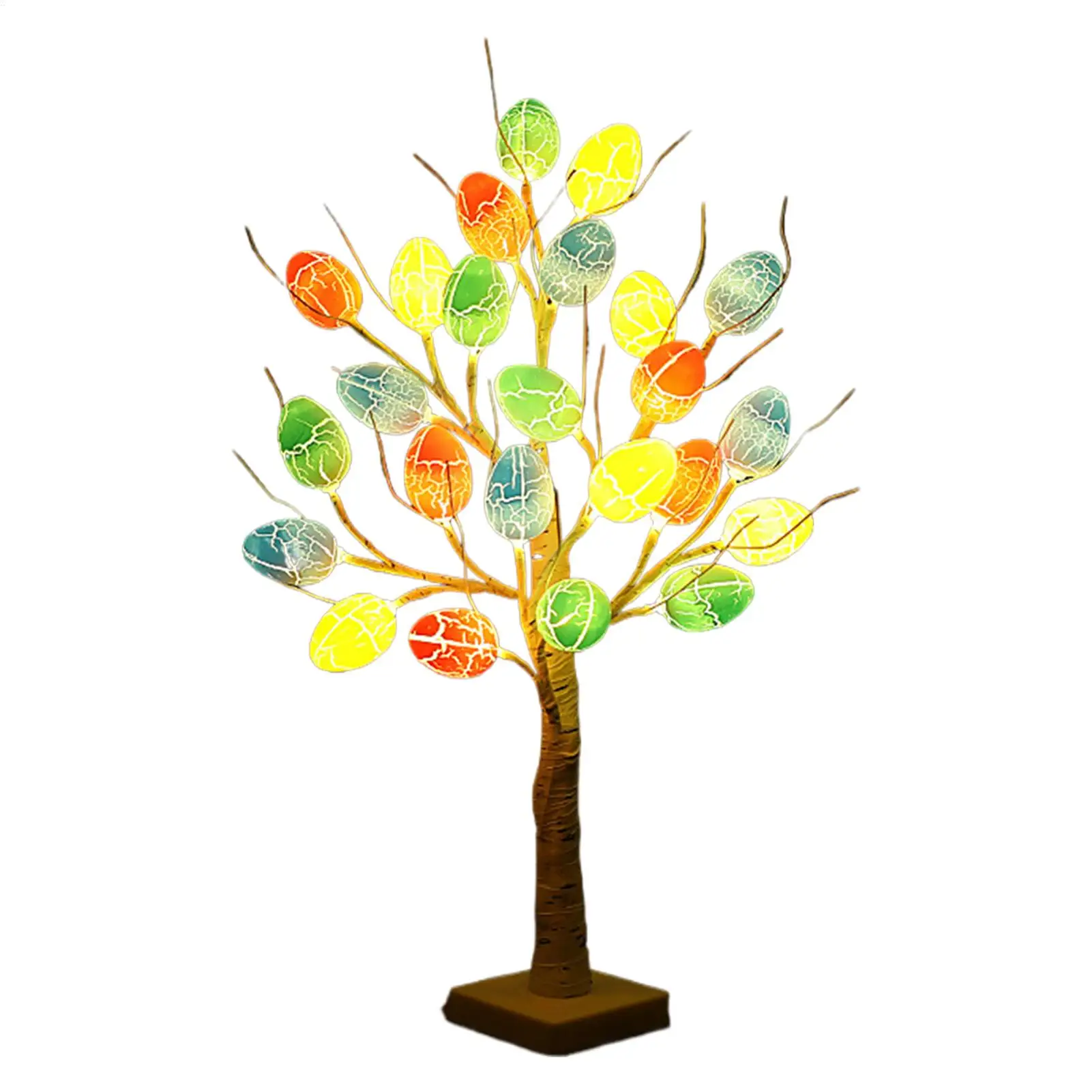 Easter Tree LED Bendable Branches Centerpiece 23.6in Tabletop Easter Trees Battery And USB Powered For Nursery Bedside Fireplace